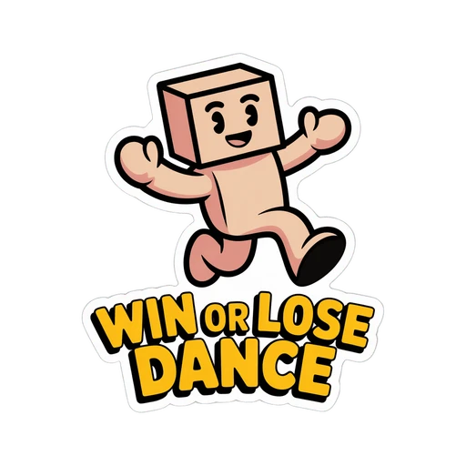 Fun Dancing Box Character Sticker