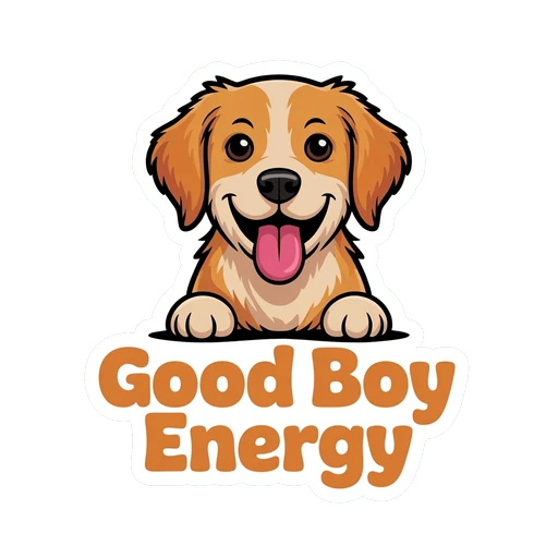 Good Boy Energy Dog Sticker