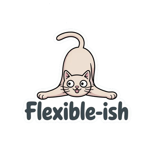 Funny Flexible Cat Vinyl Sticker