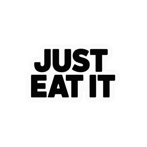 Just Eat It Bold Text Vinyl Sticker
