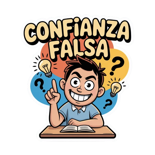 Confianza Falsa Cartoon Character Sticker