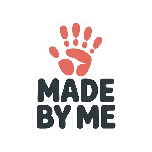 Made By Me Handprint Vinyl Sticker