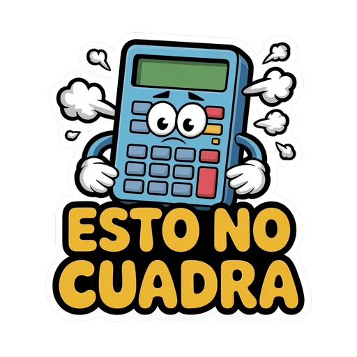 Funny Calculator 'Esto No Cuadra' Sticker