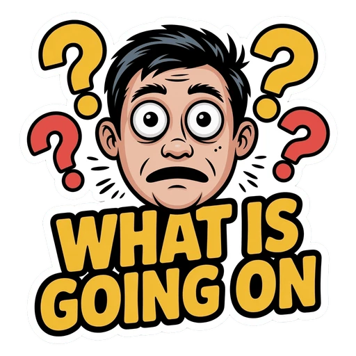 Confused Expression What Is Going On Sticker