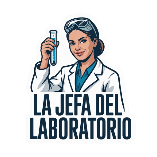 La Jefa del Laboratorio Scientist Sticker