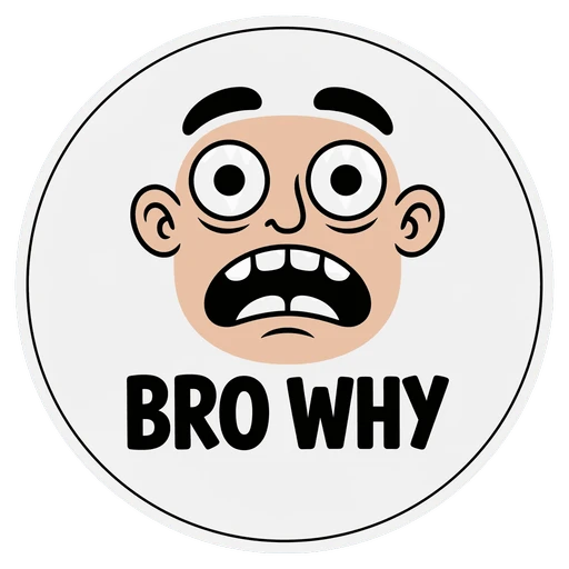 Funny Bro Why Expression Sticker