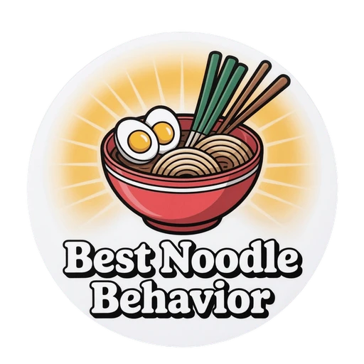 Funny Best Noodle Behavior Ramen Bowl Sticker