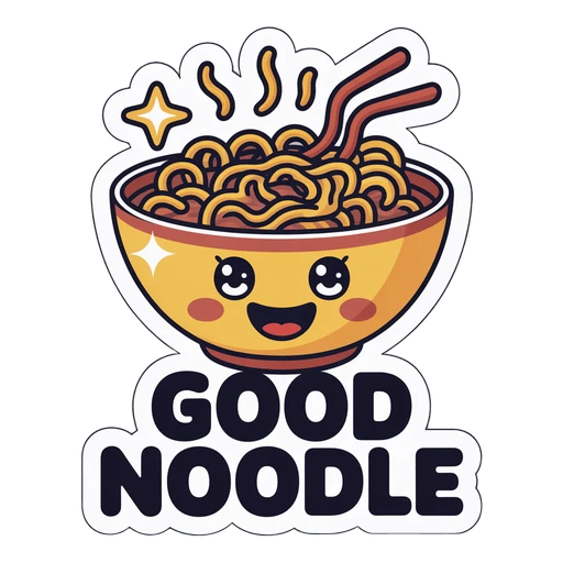 Cute Kawaii Good Noodle Bowl Sticker