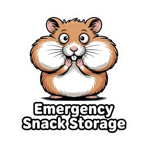 Cute Hamster Emergency Snack Storage Sticker
