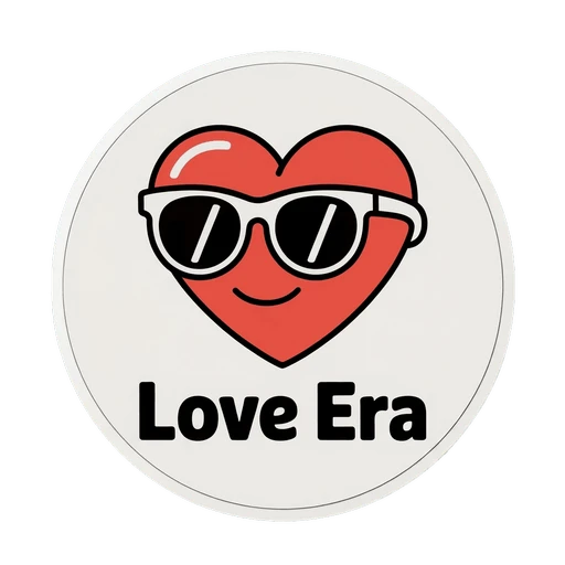 Cool Heart with Sunglasses Love Era Sticker