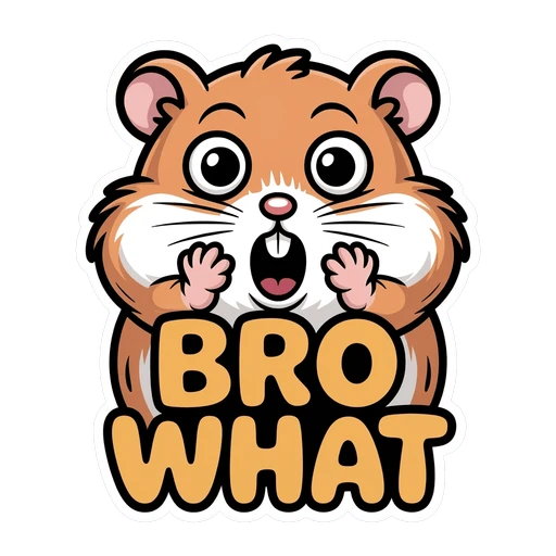 Funny Hamster Bro What Vinyl Sticker