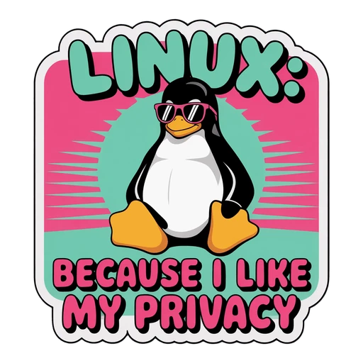 Linux Penguin Privacy Advocate Sticker