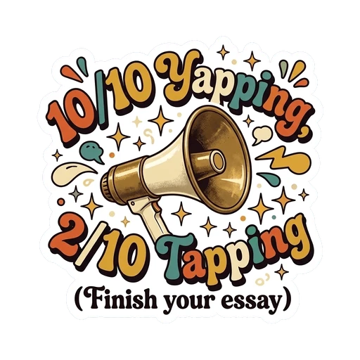 Funny Megaphone Essay Reminder Sticker