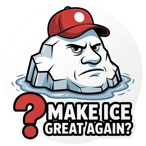Funny Iceberg Make Ice Great Again Sticker