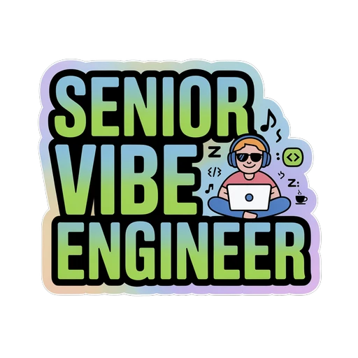 Senior Vibe Engineer Fun Laptop Sticker