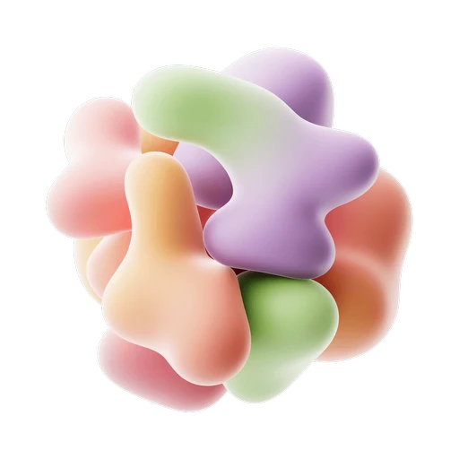 Abstract Multicolor Blob Art Sticker