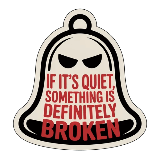 Funny Bell Quote Vinyl Sticker
