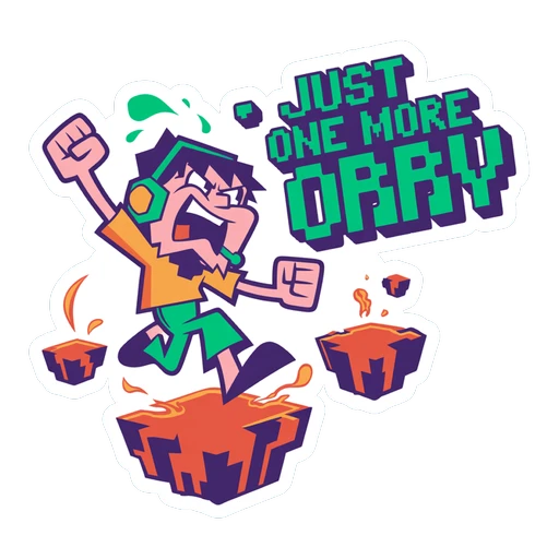 Just One More Obby Gamer Quote Vinyl Sticker
