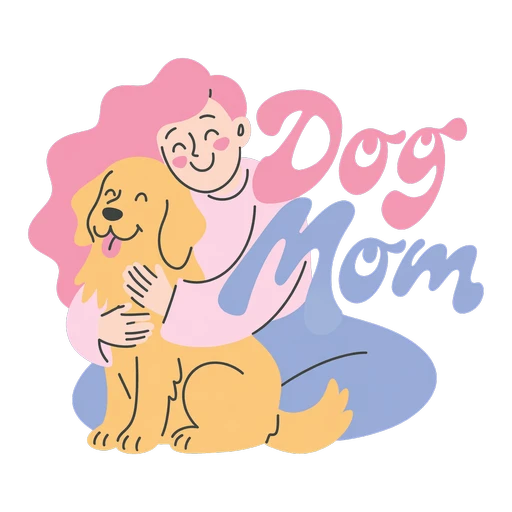 Cute Dog Mom Vinyl Sticker