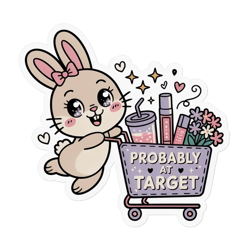 Cute Bunny Probably at Target Vinyl Sticker