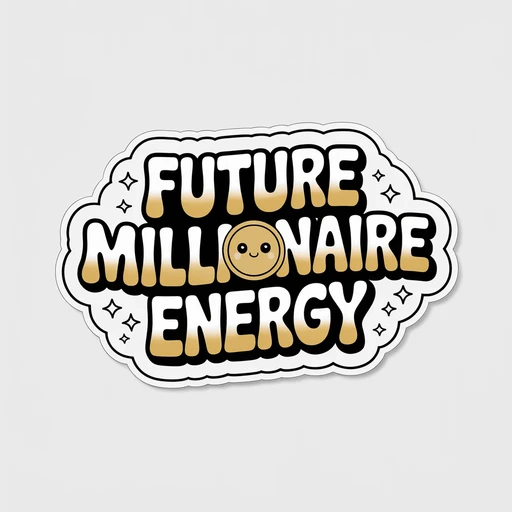 Future Millionaire Energy Motivational Vinyl Sticker