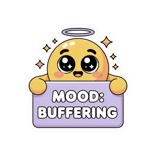 Cute Mood Buffering Angel Emoji Sticker