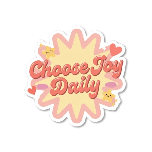 Choose Joy Daily Motivational Retro Sticker