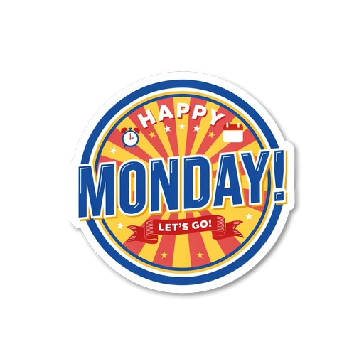 Happy Monday Motivational Vinyl Sticker
