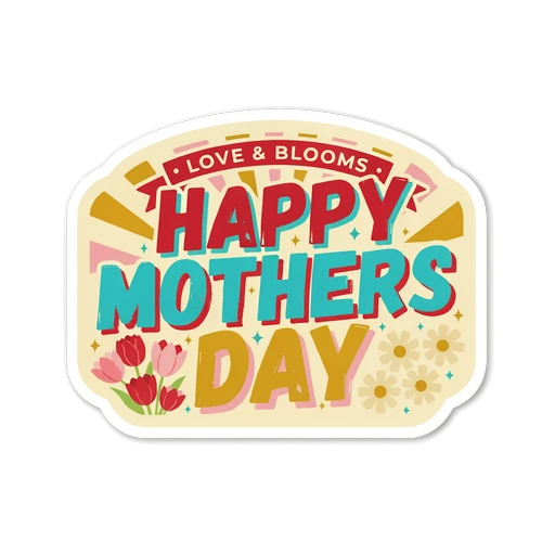 Happy Mothers Day Vinyl Sticker