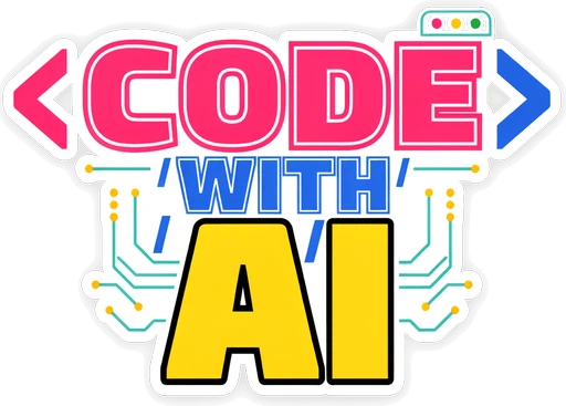 Code With AI Programming Vinyl Sticker