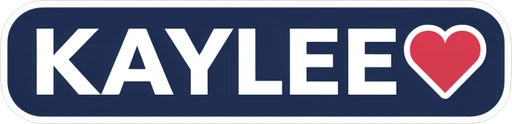 Kaylee Heart Car Decal Sticker for Girlfriend