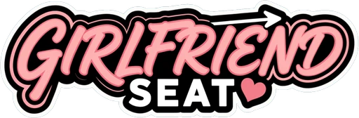 Girlfriend Passenger Seat Sticker - Pink Vinyl Car Window Decal