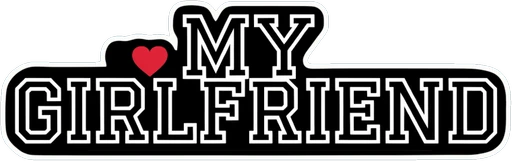 Girlfriend Sticker Varsity My Girlfriend Car Decal