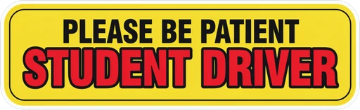 Please Be Patient Student Driver Sticker for Car Rear Window Decal