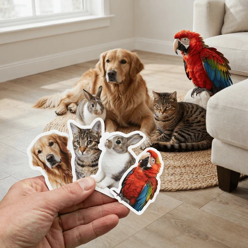 Custom Pet Stickers from Photo | Personalized Pet Decals