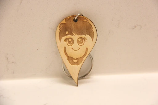 Kawaii Wooden Keychain – Cute Anime Character Charm