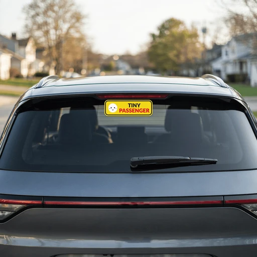 Tiny Passenger Baby on Board Car Decal Sticker